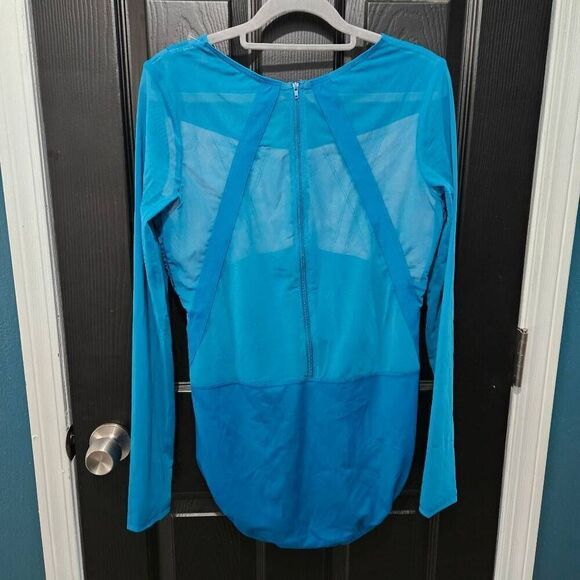 Weissman NWOT adult XL costume leotard jazz solo lyrical mesh sleeves - Picture 7 of 9